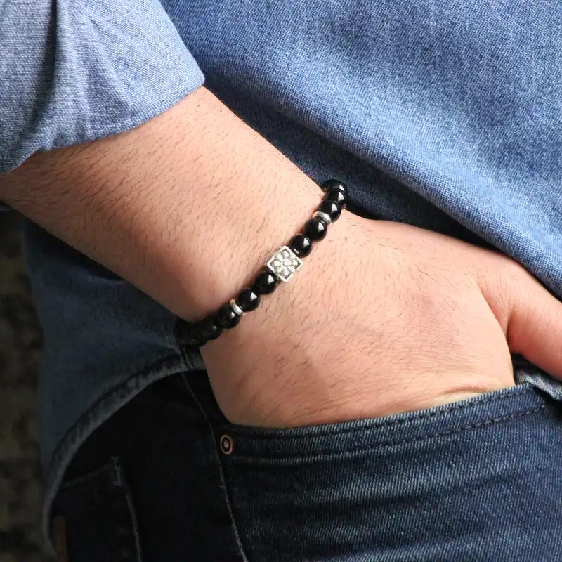 دستبند نقره پرمون مدل لوتوس