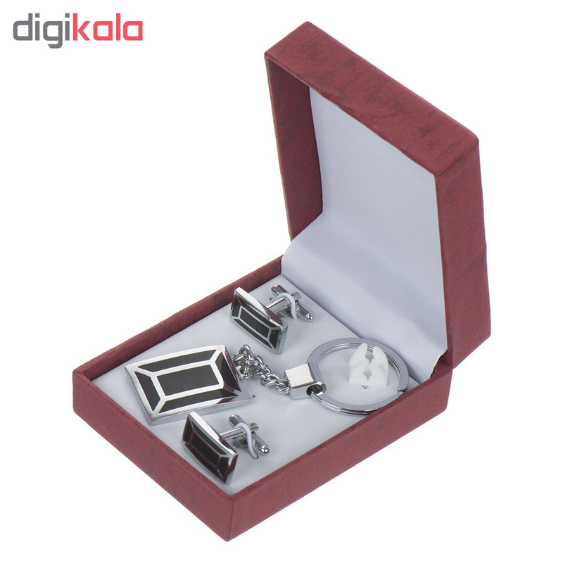 ست دکمه سردست و جا سوییچی مدل 005