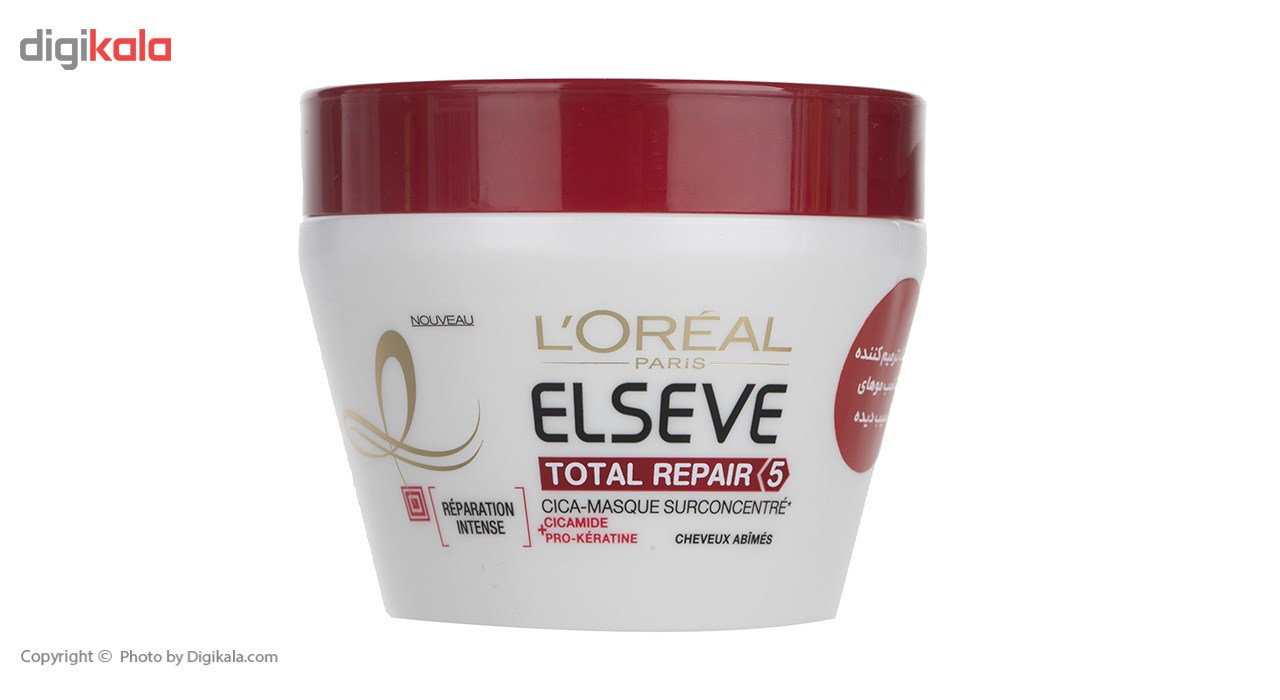 ماسک موی ترمیم کننده لورآل Elseve مدل Total Repair 5حجم 300 میلی لیتر