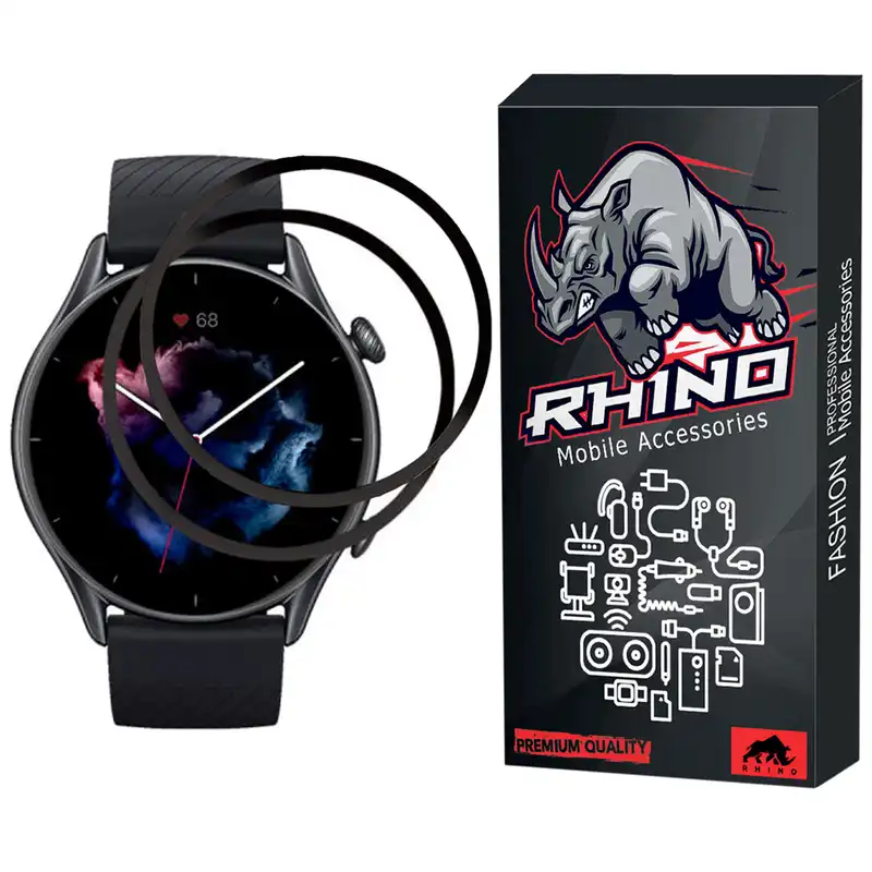 محافظ صفحه نمایش راینو مدل R-PMMA مناسب برای ساعت هوشمند امیزفیت GTR 3 Pro بسته 2 عددی