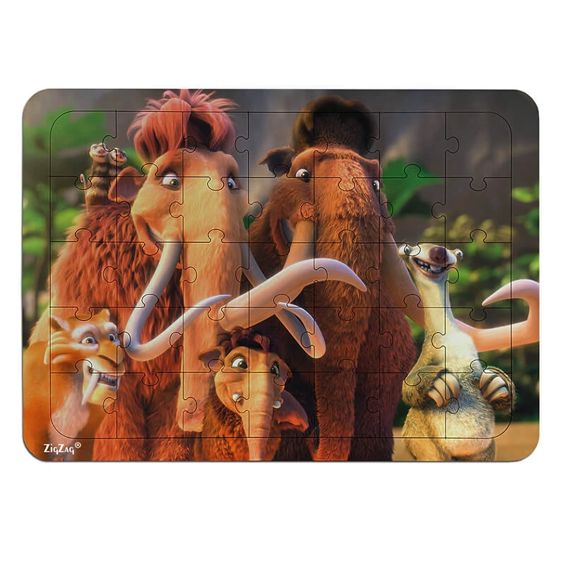 پازل 35 تکه زیگ زاگ مدل چوبی عصر یخبندان کد 351047