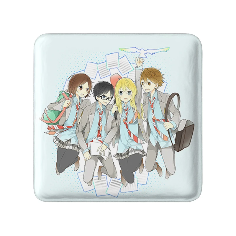 مگنت خندالو طرح انیمه دروغ تو در آوریل مدل مربعی کد 32471