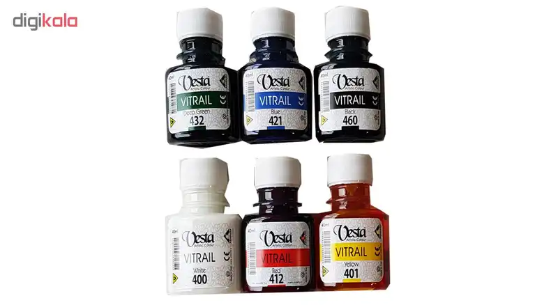 رنگ ویترای وستا کد 12 حجم 40میلی لیتر بسته 6 عددی
