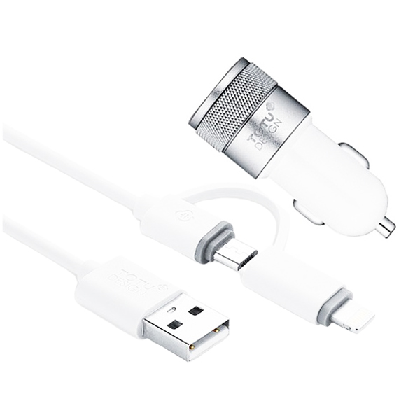 شارژر فندکی توتو مدل CC03 همراه با کابل microUSB / لاتنینگ