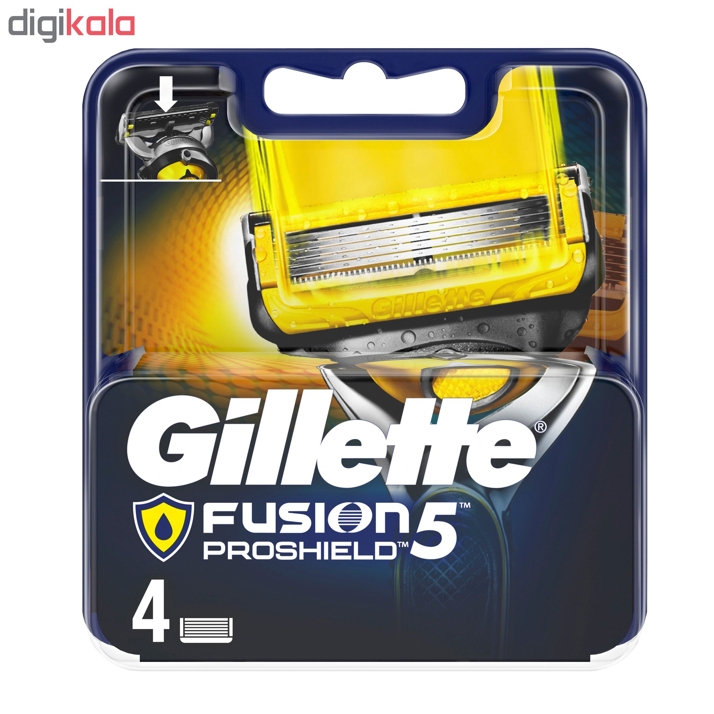 تیغ یدک ژیلت مدل Fusion 5 Proshield بسته 4 عددی