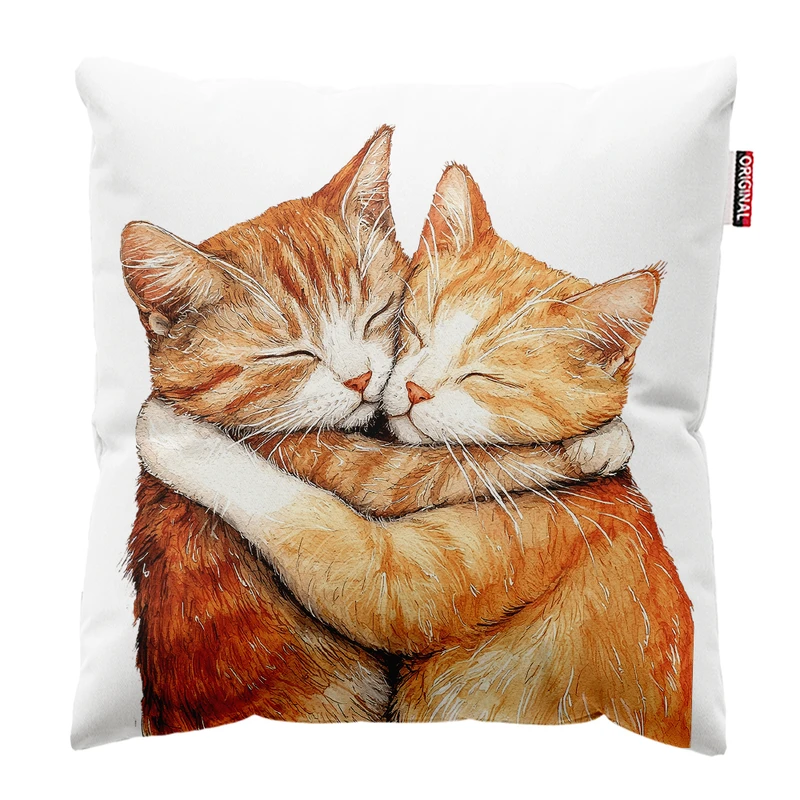 کوسن پاد آفرین مدل گربه کیوت بامزه فانتزی کد PK401652 سایز 40*40 سانتی متر