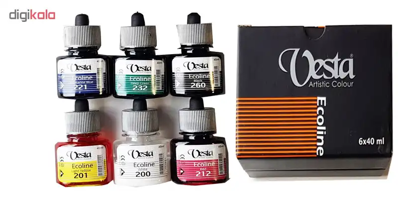 رنگ اکولین وستا کد 13 حجم 40میلی لیتر بسته 6 عددی