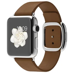 ساعت مچی هوشمند اپل واچ مدل 38mm Stainless Steel Case with Brown Modern Buckle
