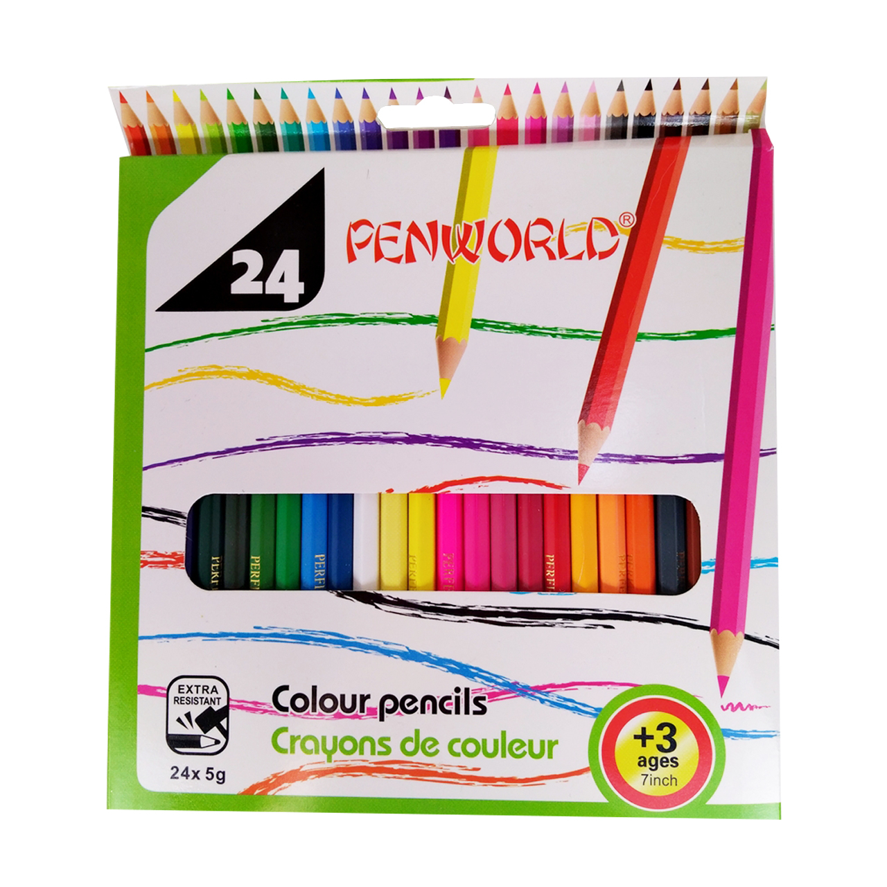 مداد رنگی 24 رنگ مدل Crayons de Couleur