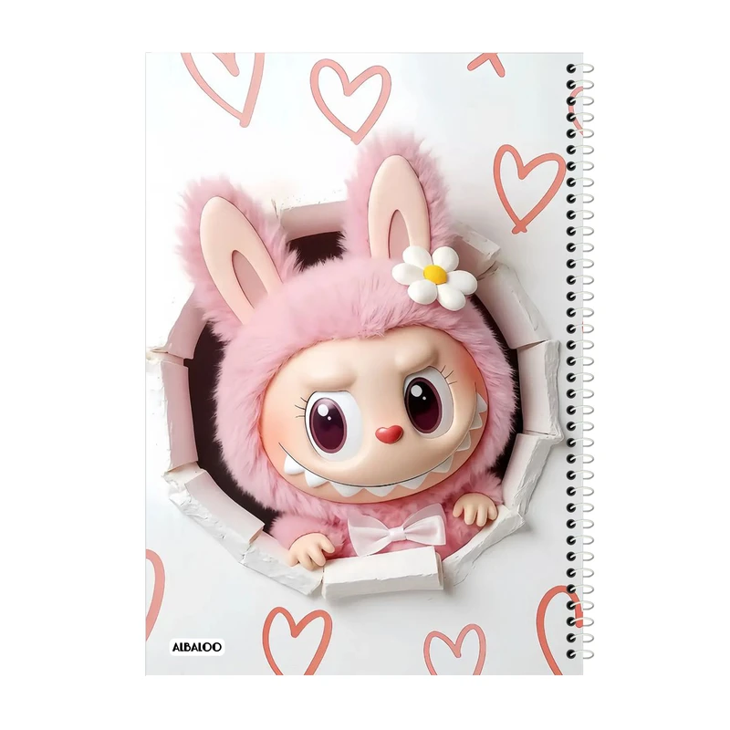 دفتر مشق 50 برگ آلبالو طرح لبوبو کد 2103