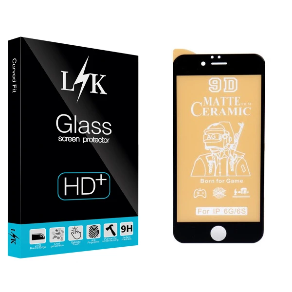 محافظ صفحه نمایش سرامیکی ال کی مدل Hard glass مناسب برای گوشی موبایل اپل IPHONE 6G/6S