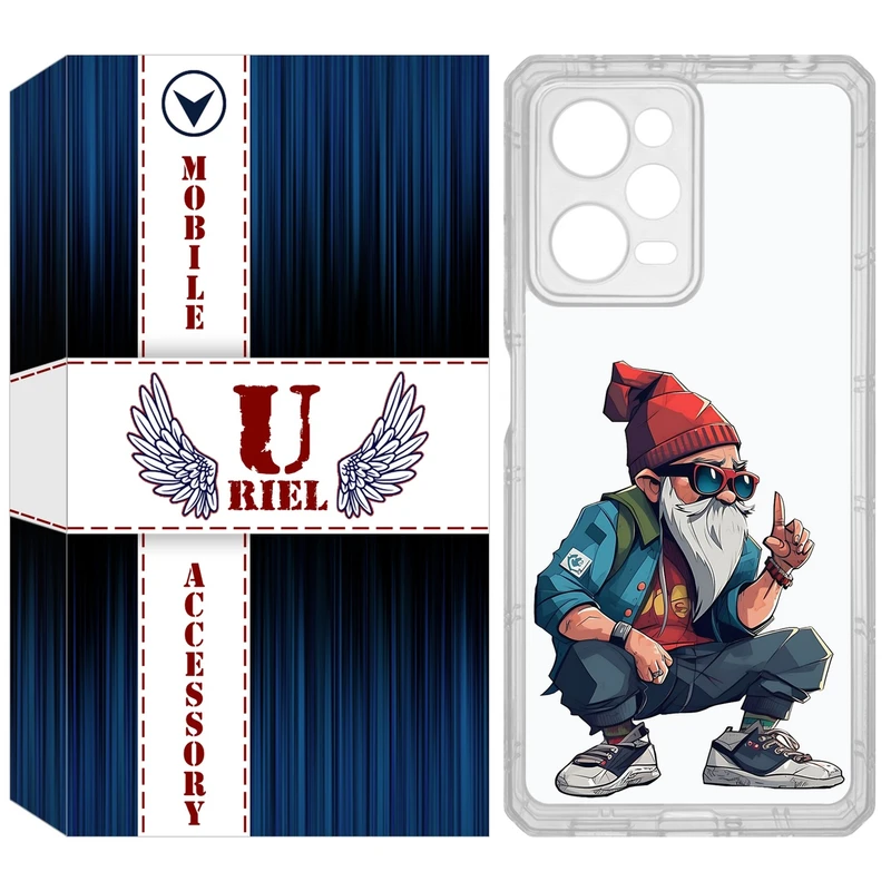 کاور یوریل مدل Clear کد 48 طرح پیرمرد مناسب برای گوشی موبایل شیائومی Poco X5 Pro / Redmi Note 12 Pro / Note 12 Pro Plus