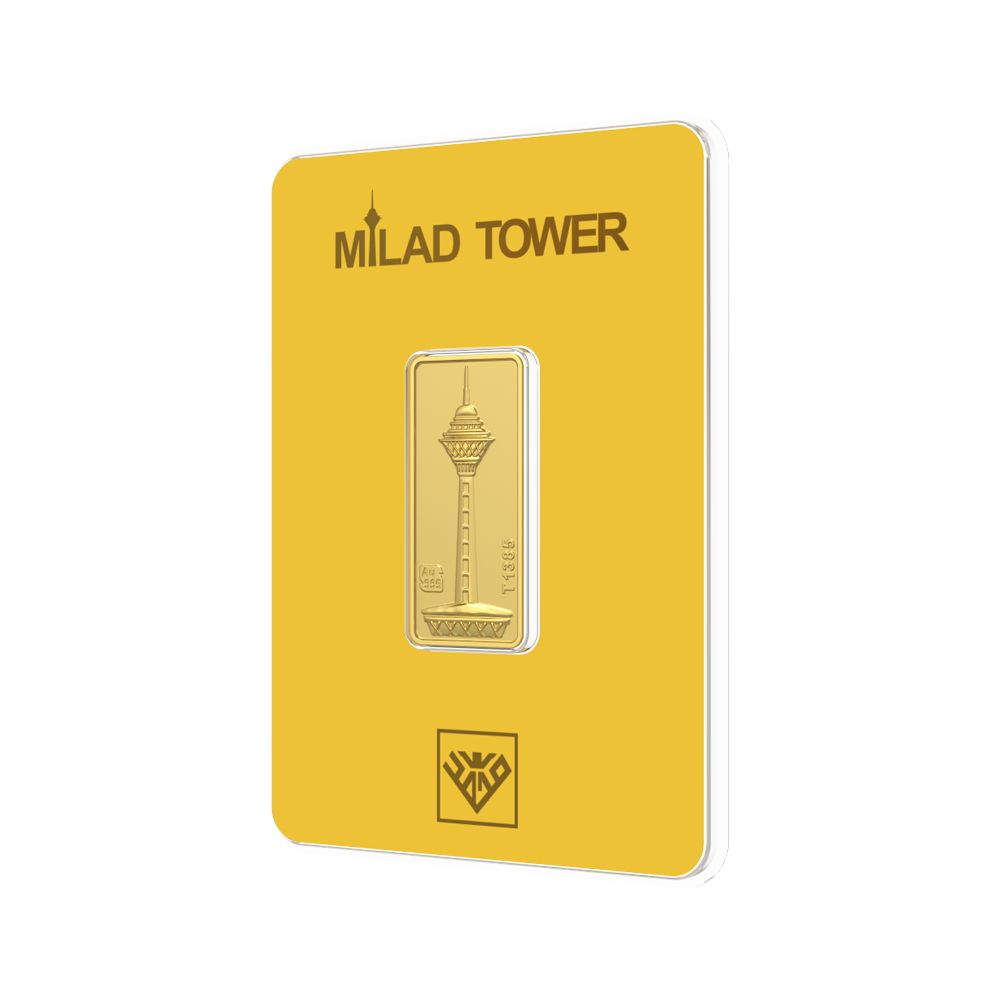 شمش طلا 24 عیار طلای محمد مدل برج میلاد SNF1 - - 2