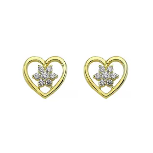 گوشواره طلا 18 عیار نیکان زر مدل GE128