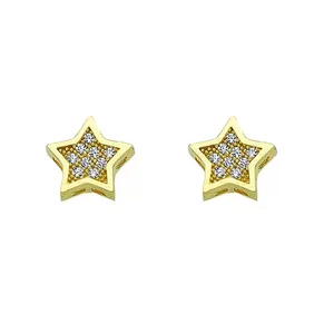 گوشواره طلا 18 عیار نیکان زر مدل GE129