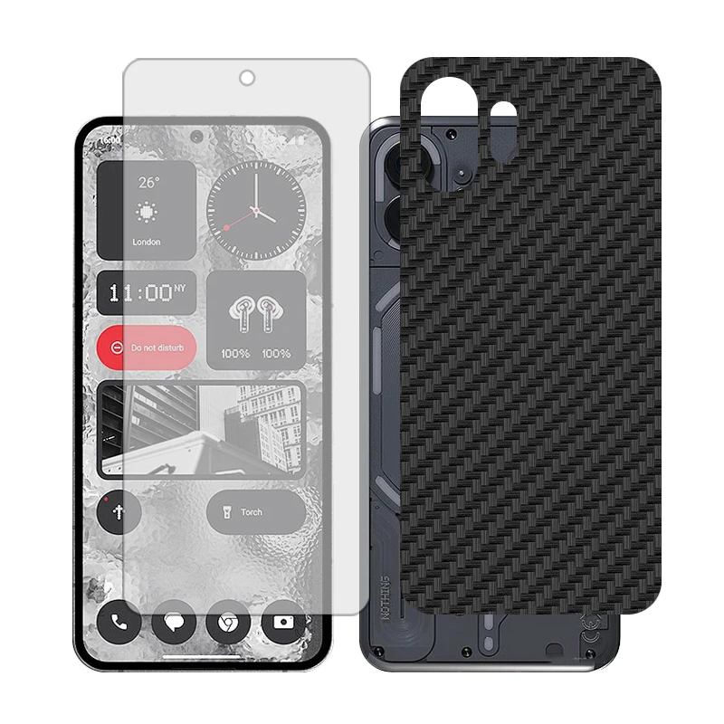 محافظ صفحه نمایش شفاف گلس مدل Together مناسب برای گوشی موبایل ناتینگ 2 Phone به همراه برچسب پوششی پشت گوشی