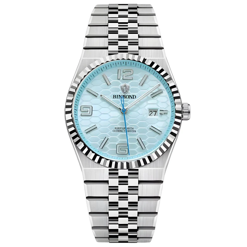 ساعت مچی عقربه‌ای کوارتز مردانه بین باند مدل دیت جاست قفل مخفی کد 003