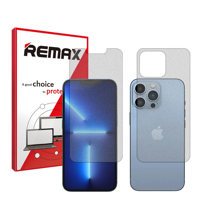 محافظ صفحه نمایش مات ریمکس مدل HyMTT مناسب برای گوشی موبایل اپل iPhone 13 Pro به همراه محافظ پشت گوشی