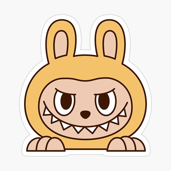 استیکر پارچه و لباس پاد آفرین طرح لبوبو کد 67