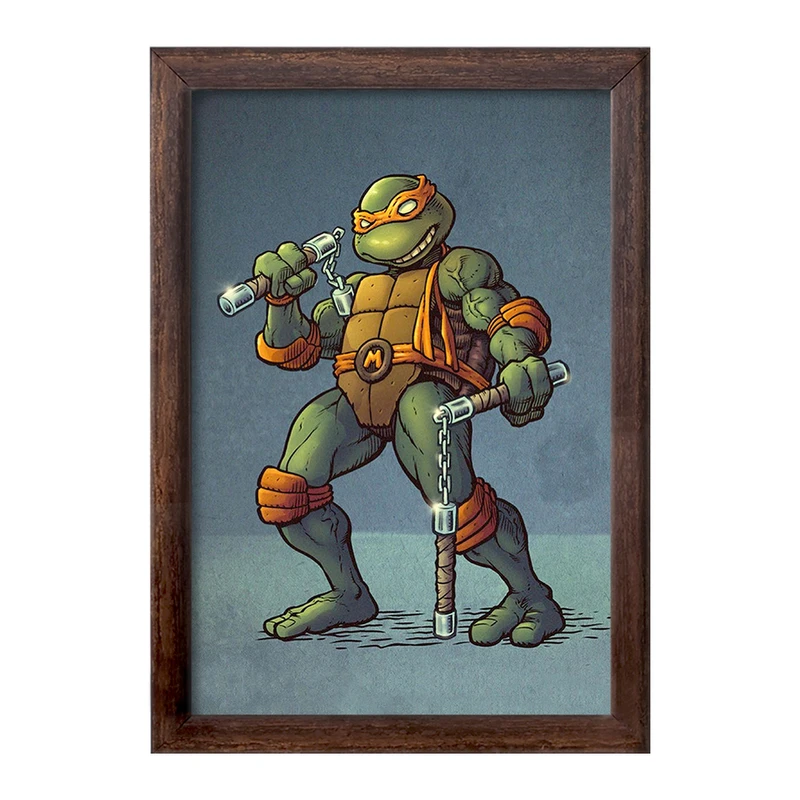 تابلو خندالو طرح مایکل آنجلو لاکپشت های نینجا  کد 13194