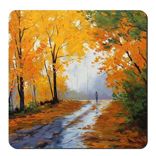 زیر لیوانی طرح پاییز بارانی کد nzl544