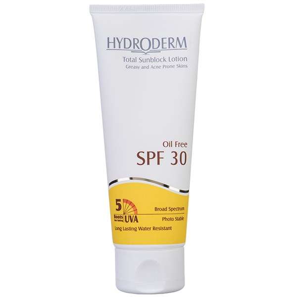 لوسیون ضد آفتاب هیدرودرم سری فاقد چربی SPF30 حجم 75 میلی لیتر لوسیون ضد آفتاب هیدرودرم سری فاقد چربی SPF30 حجم 75 میلی لیتر