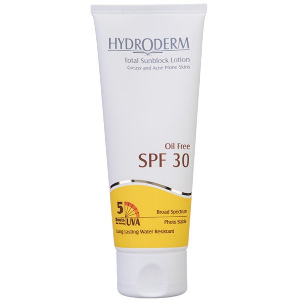 لوسیون ضد آفتاب هیدرودرم سری فاقد چربی SPF30 حجم 75 میلی لیتر لوسیون ضد آفتاب هیدرودرم سری فاقد چربی SPF30 حجم 75 میلی لیتر