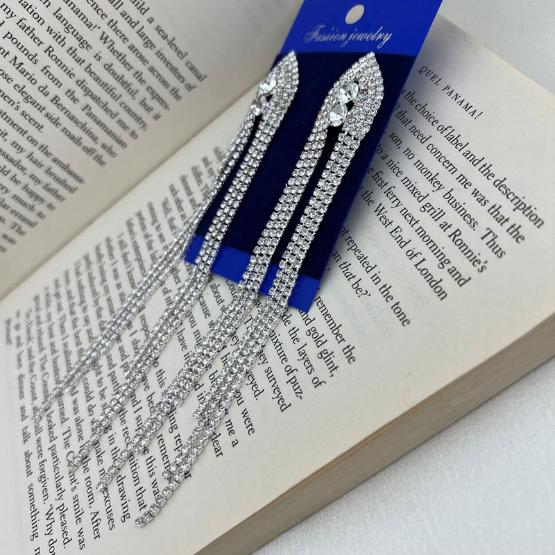 گوشواره زنانه مدل تنیسی جواهری کد E4801