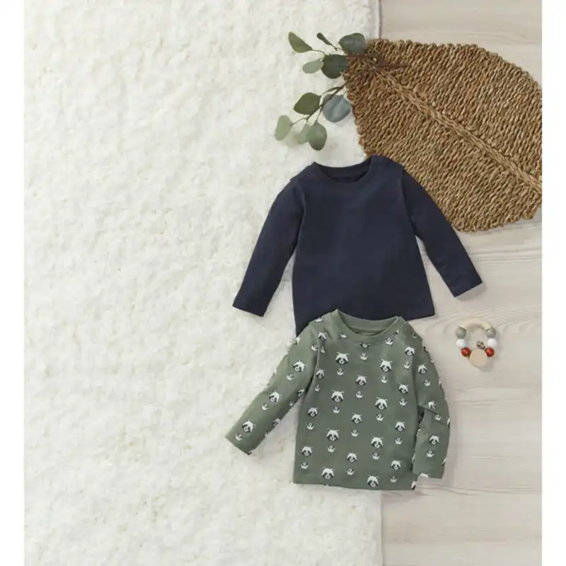 تی شرت آستین بلند نوزادی لوپیلو مدل ger925 مجموعه 2 عددی