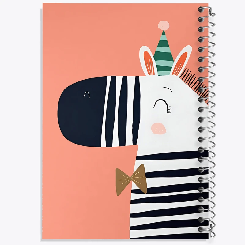 دفتر مشق 100 برگ خندالو طرح گورخر کیوت کد N4727