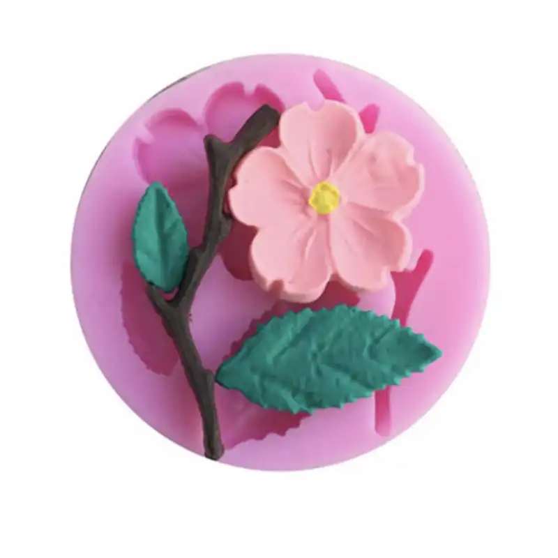 قالب شکلات مدل مالد فوندانت طرح مولد گل شاخه و برگ کد M3
