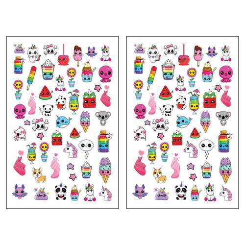 برچسب لنز ناخن طرح فانتزی تابستونی کد M2T201 مجموعه 2 عددی