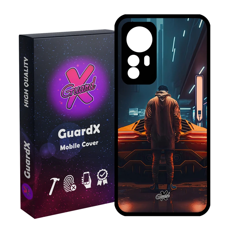 کاور گارد ایکس طرح لامبورگینی مدل Glass10601 مناسب برای گوشی موبایل شیائومی Redmi Note 12S