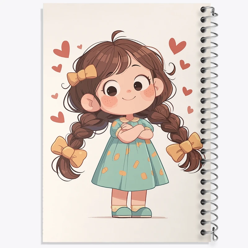 دفتر نت موسیقی 50 برگ خندالو مدل دخترانه کیوت کد F2301