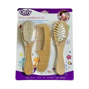 ست شانه و برس کودک اونلی بیبی مدل چوبی
