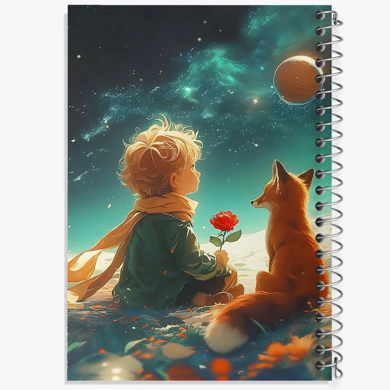 دفتر شطرنجی 50 برگ خندالو طرح شازده کوچولو کد N1795