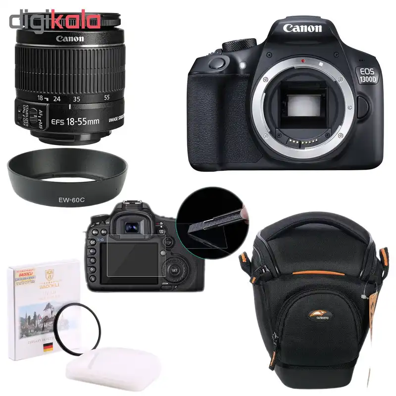 پک دوربین عکاسی کانن مدل 1300Dهمراه با لنز18_55 IS II