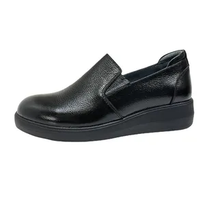 کفش روزمره زنانه سرزمین چرم مدل 1619 رنگ مشکی