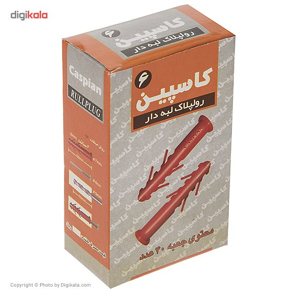 رولپلاک 6 سانتی‌متری لبه دار شاخک دار کاسپین بسته 40 عددی