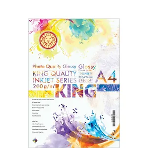 KING Glossy Photo Paper  A4-200gr-100 Sheets