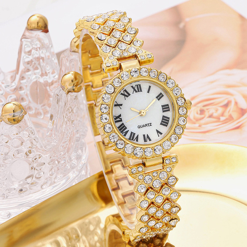 ساعت مچی عقربه ای زنانه مدل دیاموند کد full negin t1