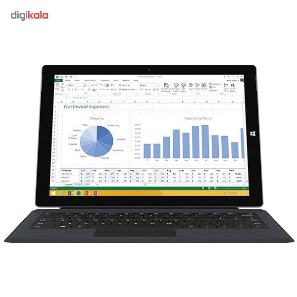 تبلت مایکروسافت مدل Surface Pro 3 - C به همراه کیبورد ظرفیت 256 گیگابایت