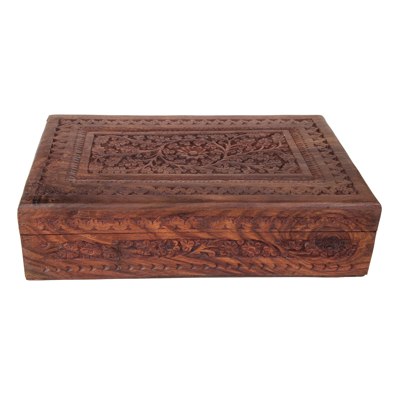 جعبه چوبی منبت کاری هندی مدل 1024-K