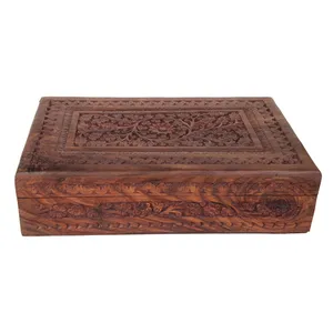 جعبه چوبی منبت کاری هندی مدل 1024-K