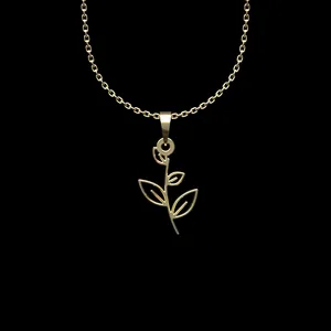 گردنبند طلا 18 عیار زنانه مدوپد مدل برگ کد L2-1-1217