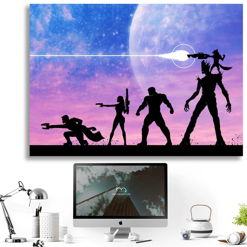 تابلو شاسی گالری استاربوی طرح Guardians Of Galaxy مدل Marvel 015