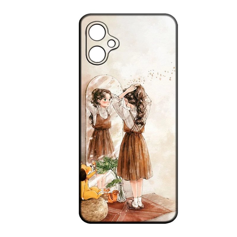 کاور طرح دخترانه کد 185 مناسب برای گوشی موبایل سامسونگ Galaxy A05