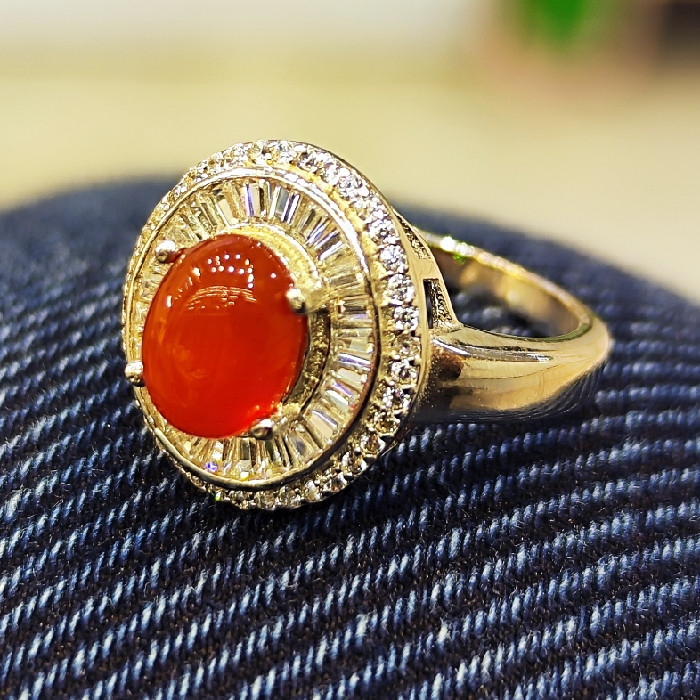 انگشتر نقره زنانه مدل عقیق یمانی کد 3300 انگشتر نقره زنانه مدل عقیق یمانی کد 3300