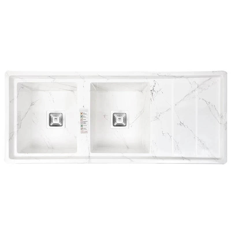 سینک ظرفشویی گرانیت توکار دو لگنه مدل 120S-RGNGH