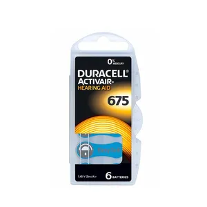  باتری سمعک دوراسل شماره 675 بسته 6 عددی 